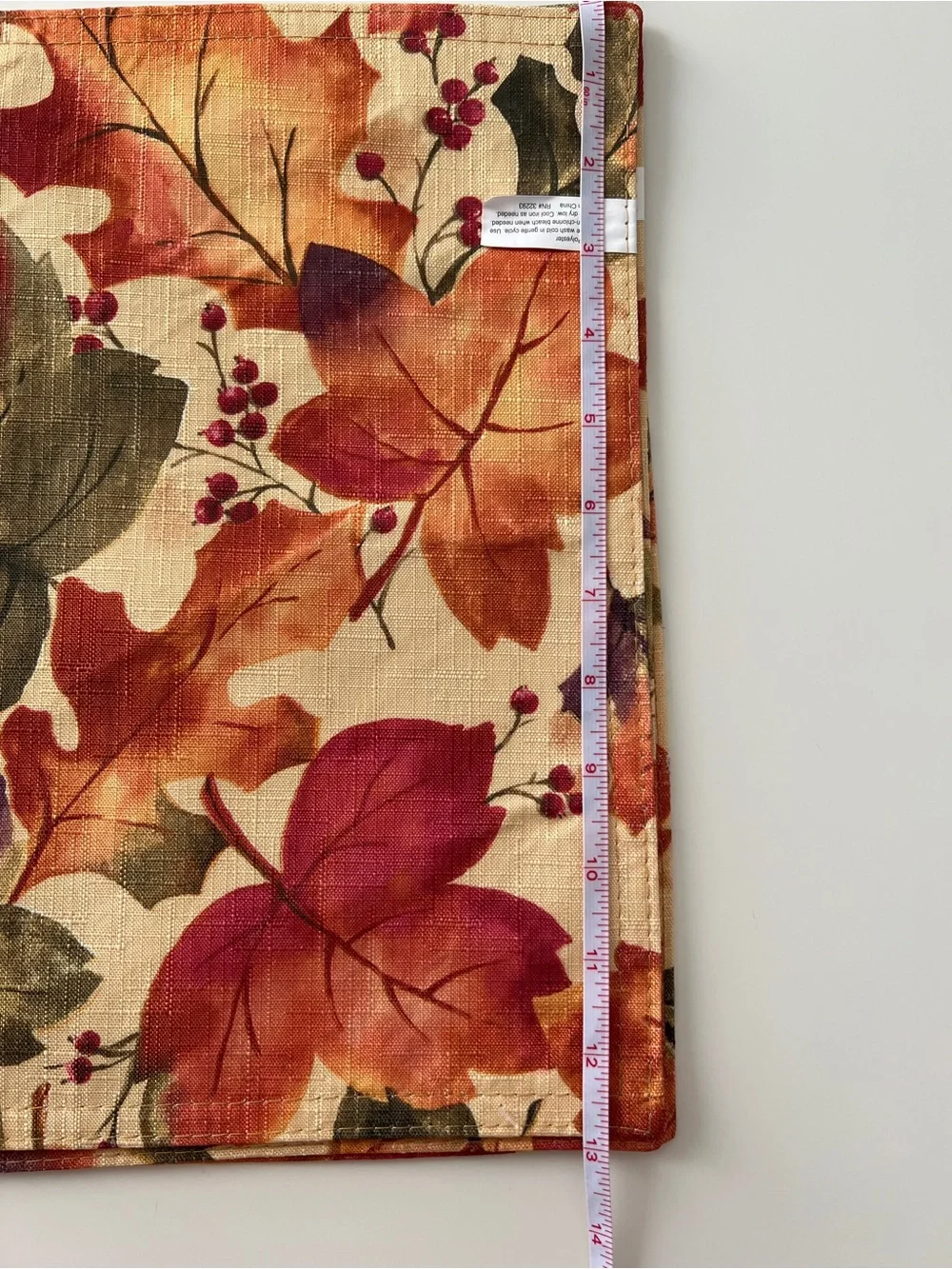 Set of 6 Fall Leaf Placemats 13x19 Thanksgiving Autumn Table Decor